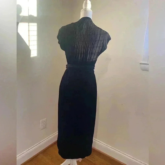 MM. Lafleur New York Devlin -Pleat Jersey Black Long Maxi Dress Size 4 NWT - Picture 6 of 14